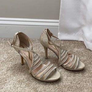 Gold heels, size 7.5